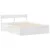 Produktbild 5 för Sängram utan madrass vit 160x200 cm massiv furu