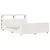 Produktbild 3 för Sängram utan madrass vit 135x190 cm massiv furu