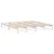 Produktbild 5 för Sängram utan madrass vit 200x200 cm massiv furu