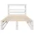 Produktbild 4 för Sängram utan madrass vit 90x190 cm massiv furu