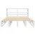 Produktbild 4 för Sängram utan madrass vit 135x190 cm massiv furu
