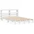 Produktbild 3 för Sängram utan madrass vit 140x190 cm massiv furu