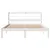 Produktbild 4 för Sängram utan madrass vit 140x200 cm massiv furu