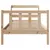 Produktbild 4 för Sängram utan madrass 75x190 cm massiv furu