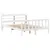 Produktbild 3 för Sängram utan madrass vit 140x190 cm massiv furu