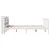 Produktbild 5 för Sängram utan madrass vit 140x190 cm massiv furu