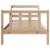Produktbild 4 för Sängram utan madrass 90x200 cm massiv furu