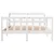 Produktbild 4 för Sängram utan madrass vit 120x200 cm massiv furu