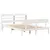 Produktbild 3 för Sängram utan madrass vit 140x190 cm massiv furu