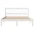 Produktbild 4 för Sängram med huvudgavel vit 120x190 cm massiv furu