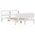 Produktbild 3 för Sängram med huvudgavel vit 135x190 cm massiv furu