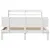 Produktbild 4 för Sängram med huvudgavel vit 150x200 cm massiv furu