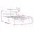 Produktbild 12 för Sängram utan madrass vit 140x190 cm massiv furu