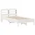 Produktbild 3 för Sängram utan madrass vit 90x190 cm massiv furu