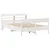 Produktbild 3 för Sängram utan madrass vit 140x190 cm massiv furu