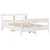 Produktbild 3 för Sängram utan madrass vit 135x190 cm massiv furu