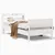 Produktbild 2 för Sängram utan madrass vit 90x190 cm massiv furu