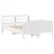 Produktbild 3 för Sängram utan madrass vit 135x190 cm massiv furu