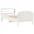 Produktbild 3 för Sängram utan madrass vit 90x190 cm massiv furu