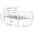 Produktbild 12 för Sängram utan madrass vit 100x200 cm massiv furu