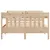 Produktbild 4 för Sängram utan madrass 140x190 cm massiv furu