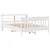 Produktbild 3 för Sängram utan madrass vit 140x190 cm massiv furu