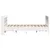 Produktbild 5 för Sängram utan madrass vit 140x190 cm massiv furu