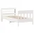 Produktbild 3 för Sängram utan madrass vit 90x190 cm massiv furu