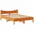 Produktbild 5 för Sängram med huvudgavel vaxbrun 140x190 cm massiv furu