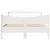 Produktbild 4 för Sängram med huvudgavel vit 135x190 cm massiv furu