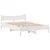 Produktbild 5 för Sängram med huvudgavel vit 135x190 cm massiv furu