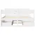 Produktbild 4 för Sängram utan madrass vit 140x190 cm massiv furu