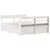 Produktbild 8 för Sängram utan madrass vit 140x190 cm massiv furu