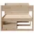 Produktbild 4 för Sängram utan madrass 90x190 cm massiv furu