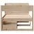 Produktbild 4 för Sängram utan madrass 75x190 cm massiv furu