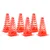 Produktbild för Fotbollskoner 6 st stapelbara orange 13x13x22,5 cm