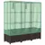 Produktbild 6 för Odlingslåda med växthusöverdrag rottinglook 120x40x138 cm