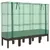 Produktbild 2 för Odlingslåda med växthusöverdrag rottinglook 160x40x140 cm