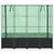 Produktbild 4 för Odlingslåda med växthusöverdrag rottinglook 160x40x153 cm