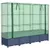 Produktbild 2 för Odlingslåda med växthusöverdrag rottinglook 160x40x138 cm