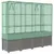 Produktbild 6 för Odlingslåda med växthusöverdrag rottinglook 160x40x153 cm