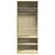 Produktbild 4 för Garderob sonoma-ek 80x50x200 cm konstruerat trä