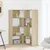 Produktbild 3 för Bokhylla hörn 4 hyllplan sonoma-ek 85x85x140 cm konstruerat trä