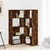 Produktbild 3 för Bokhylla hörn 4 hyllplan rökfärgad ek 85x85x140 cm