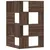 Produktbild 6 för Bokhylla hörn 4 hyllplan brun ek 85x85x140 cm konstruerat trä