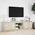 Produktbild 4 för Tv-bänk med LEDs sonoma-ek 180x34x50 cm konstruerat trä
