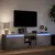 Produktbild 5 för Tv-bänk med LEDs betonggrå 180x34x50 cm konstruerat trä