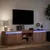 Produktbild 5 för Tv-bänk med LEDs brun ek 180x34x50 cm konstruerat trä