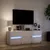 Produktbild 5 för Tv-bänk med LEDs vit 140x34x50 cm konstruerat trä