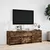 Produktbild 4 för Tv-bänk med LEDs rökfärgad ek 140x34x50 cm konstruerat trä